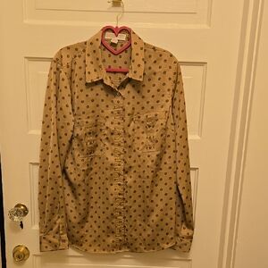 Michael Kors Beige Shirt with Black and Gold Accents